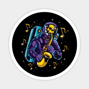 Astroskull Saxophonist Magnet